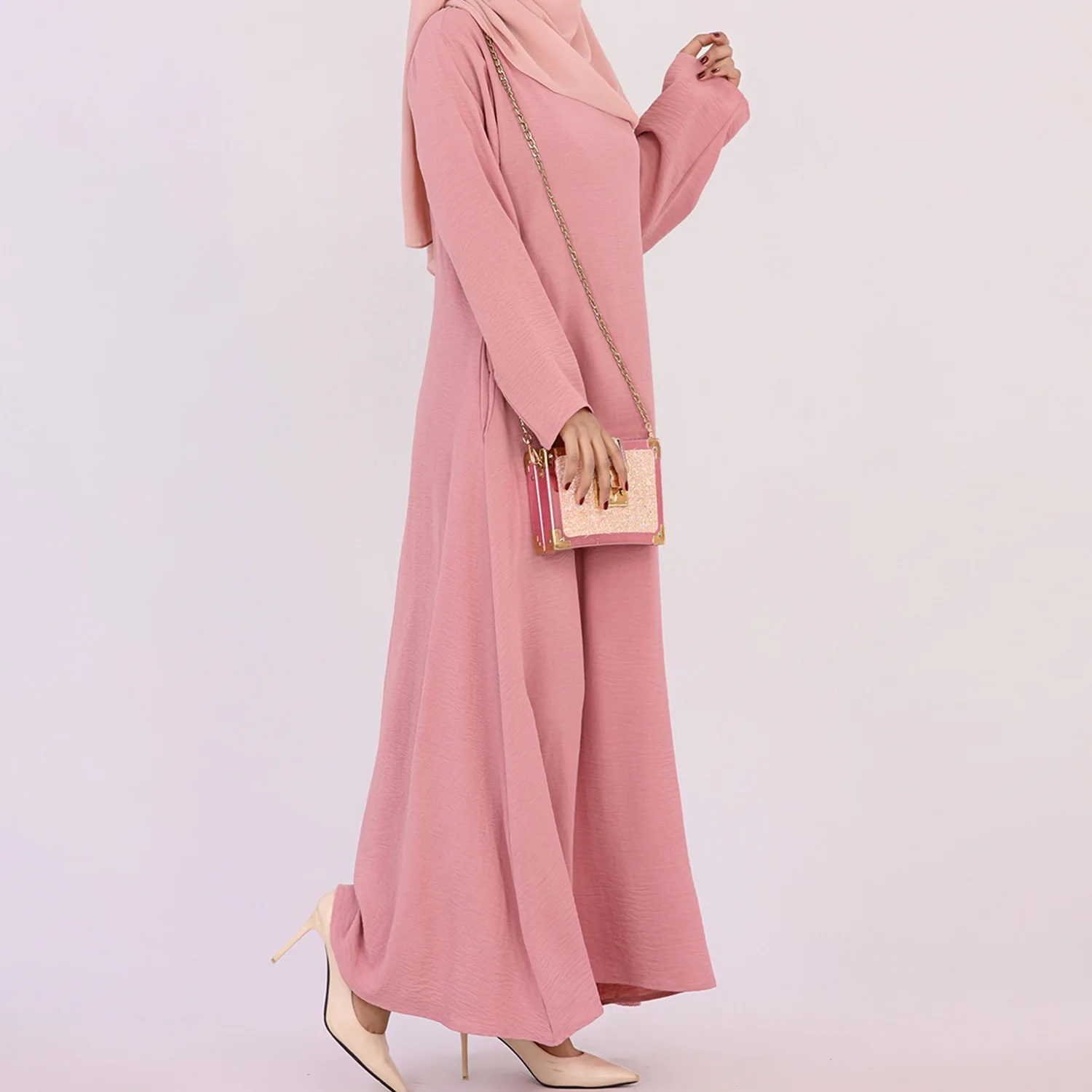 2025 Eid Muslim Women Abayas Dress Middle East Dubai Abaya Turkey Kaftan Islamic Dresses Ramadan Femme Arabic Elegant Vestidos 5