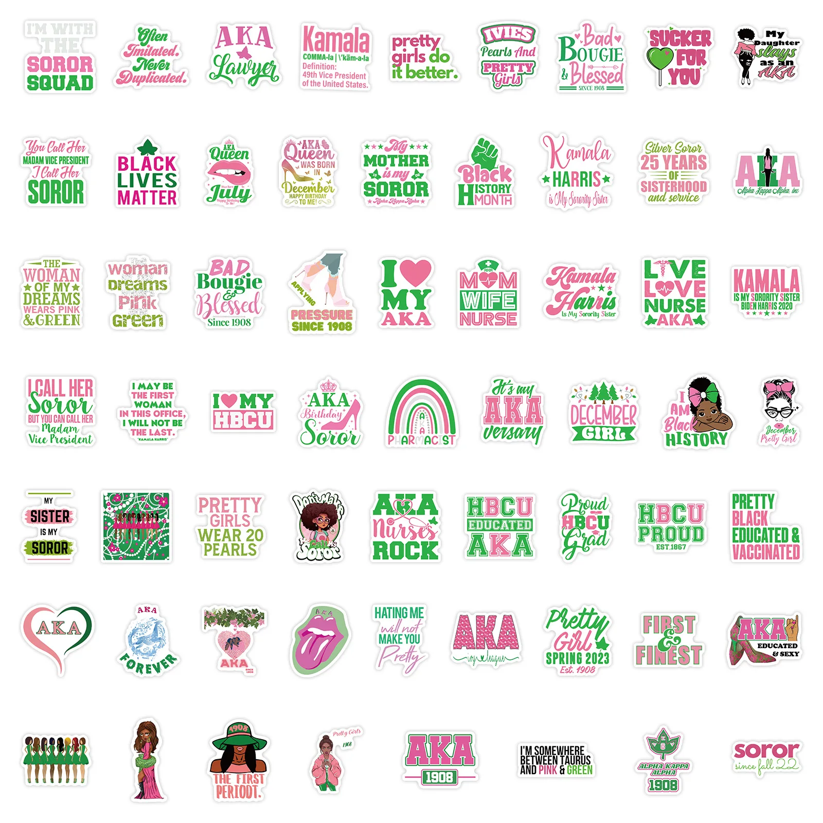 10/30/60PCS Aka Sorority Cartoon Sticker DIY Phone Laptop Luggage Skateboard Graffiti Decals Fun for Kid Toy