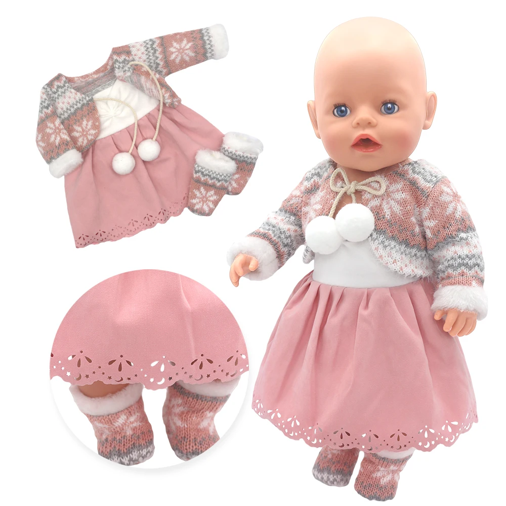 2025 New love Dolls Outfit Suits For 17 inch 43cm Baby Reborn Doll Cute Jmpers Rompers New Born Doll Clothes