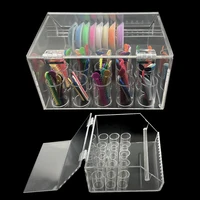 Boîte de chaîne électrique orthodontique 2 en 1, distributeur de cravate de Ligature en acrylique, boîte de stérilisation pour cravate de Ligature, chaîne électrique 1