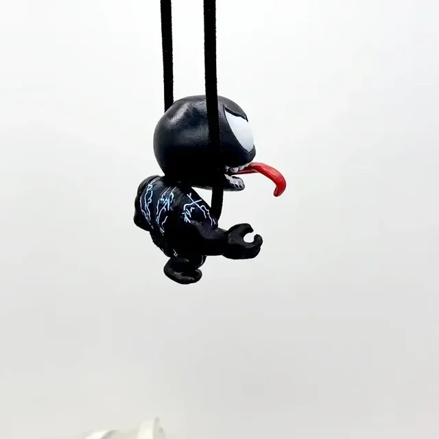 Ciondolo per auto Venom Ciondolo per specchietto retrovisore Venom del fumetto carino appeso Decorazione d'interni Modello Mini modello Giocattoli Decor Ornament 4