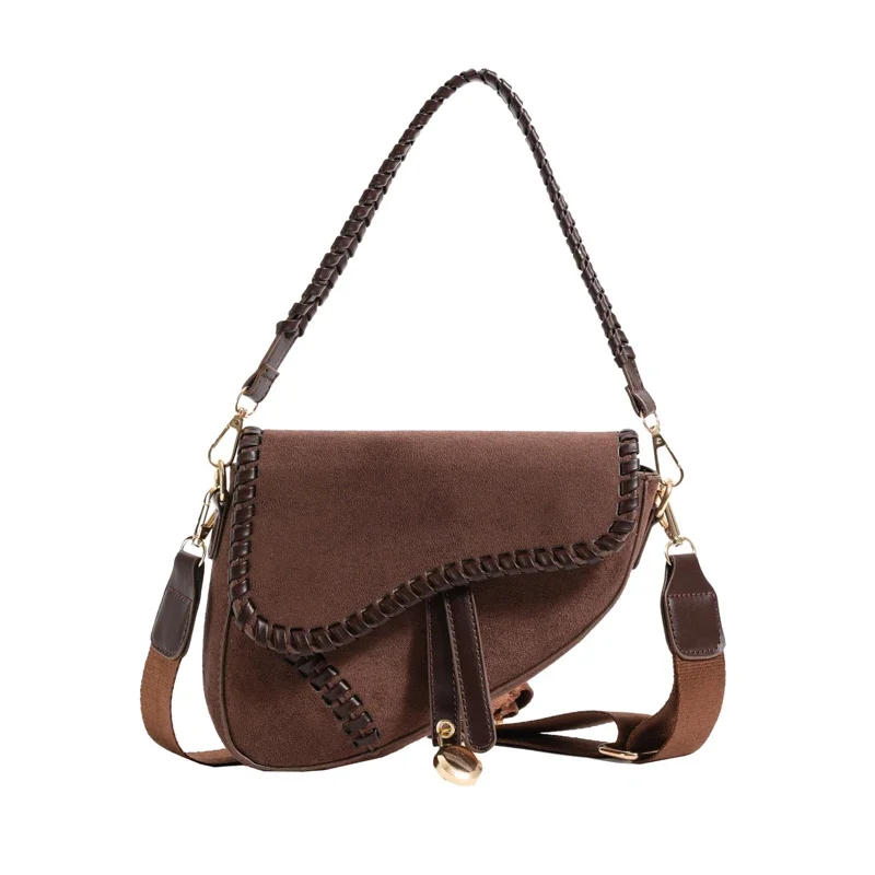 

Роскошная брендовая седельная сумка для женщин, Высококачественная сумка на плечо из искусственной кожи, милые кошельки и сумочка, дизайнерская модная кросс-боди сумка для подмышек
