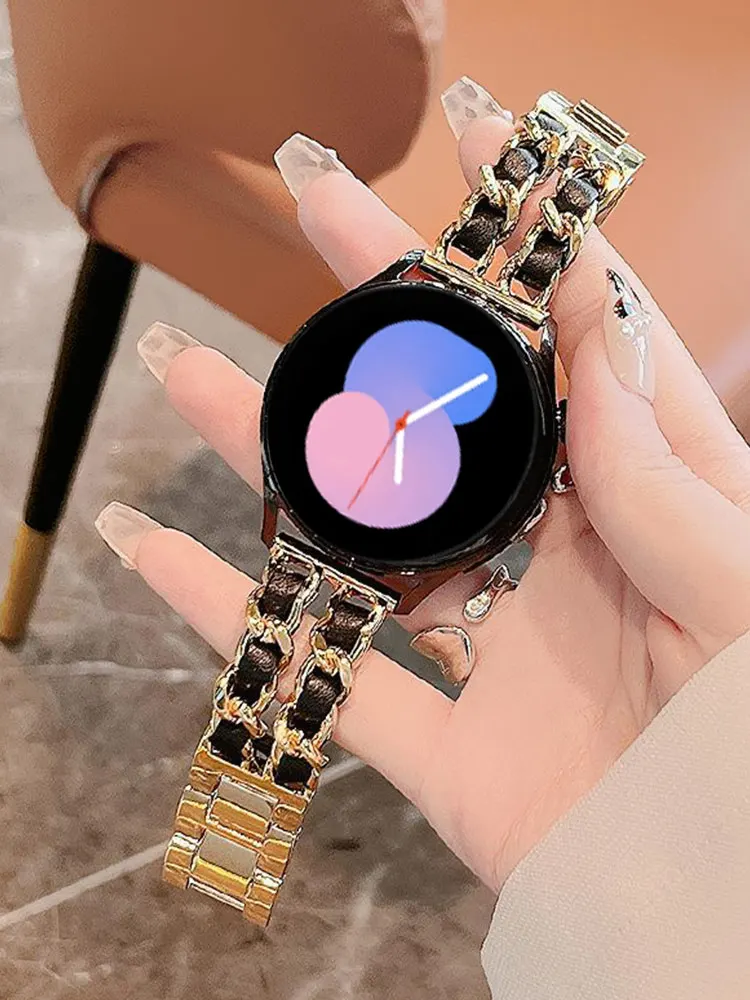 20mm 22mm Luxury strap for Samsung Galaxy watch 6/4/Classic 3/5