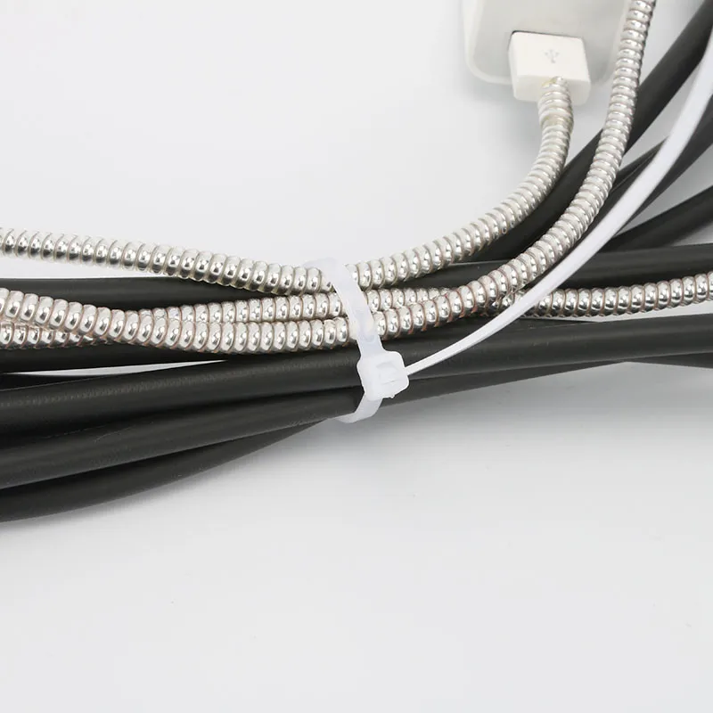 Description Picture 3 of itemSelf-locking Plastic Nylon Tie 100 PCS Black and White Cable Tie Fastening Ring Cable Tie Zip Wraps Strap Nylon Cable Tie 3*200