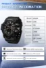 SANDA 6198 Watch Fashion Trend Dual Screen Multi functional Outdoor Sports Multi functional Waterproof Electronic Men's Watch 5