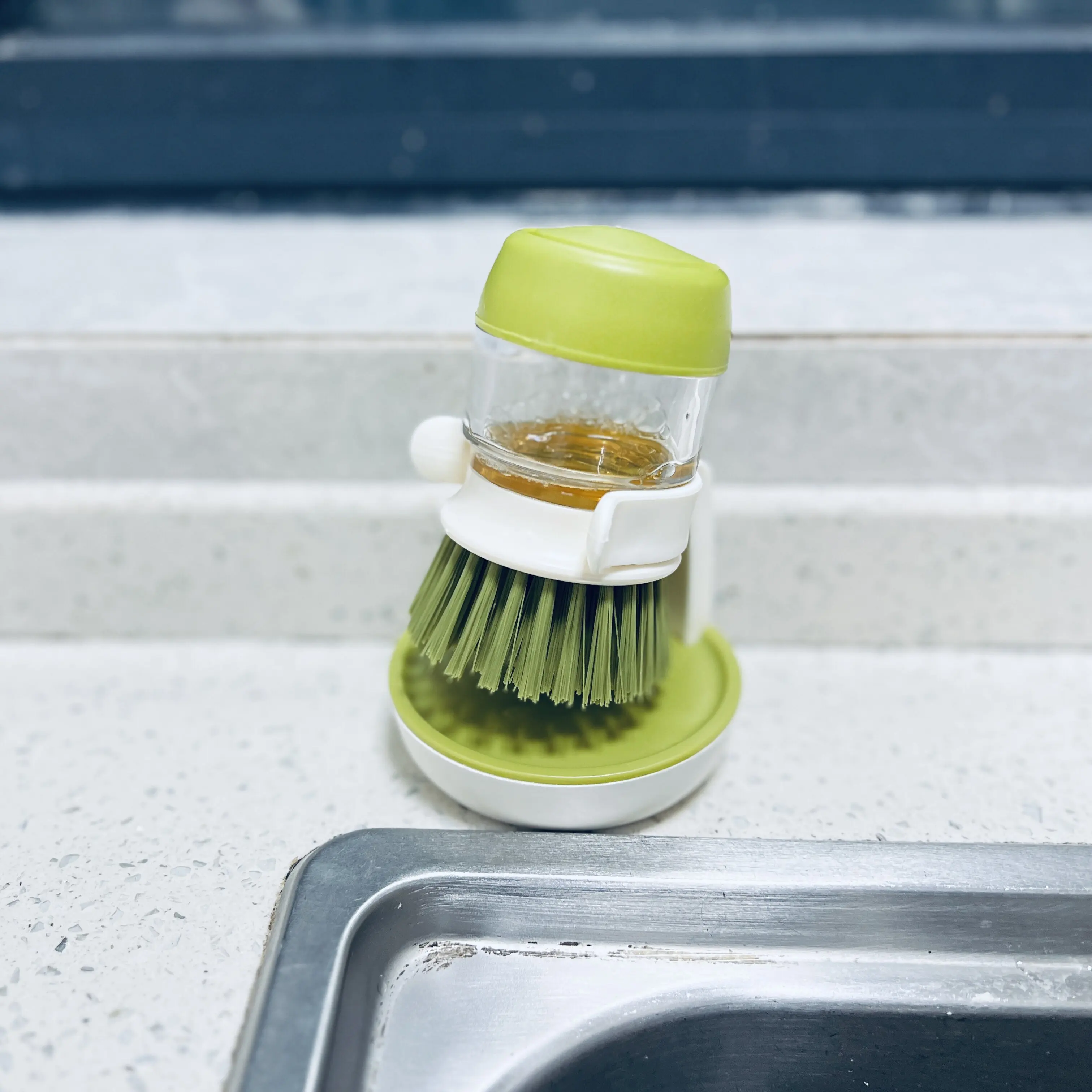 Press the self-refill cleaning brush Dishwashing brush, household non-stick dishwashing brush, with stand Kitchen cleaning produ 5