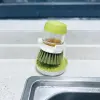 Press the self-refill cleaning brush Dishwashing brush, household non-stick dishwashing brush, with stand Kitchen cleaning produ 5