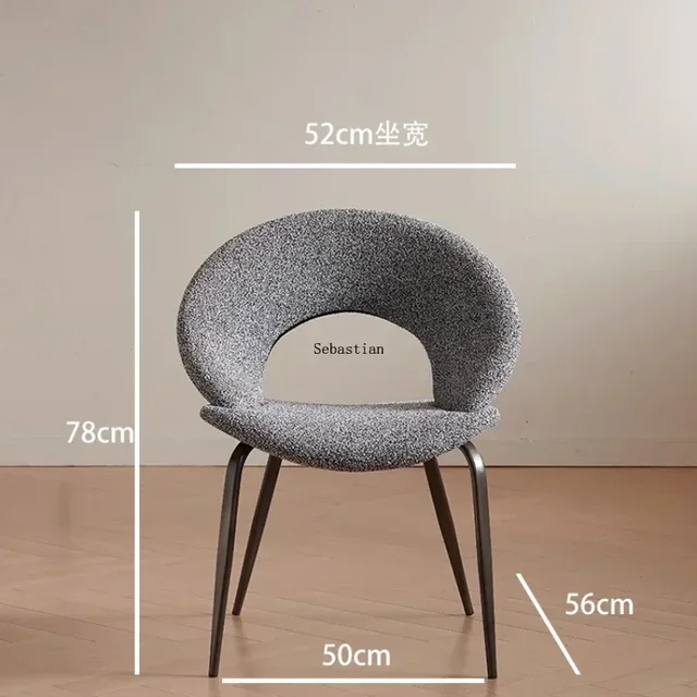 Italian Luxury Designer Dressing Table Model Room New Backchair Simple and Modern Home Use Dining Furniture Chairs Dining 4
