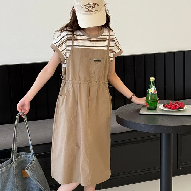 Robe deux pièces pour filles, robe gilet pour enfants, robe trapèze pour filles, robe longue élégante pour l'été 1