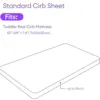 1pc Solid Crib Fitted Sheet Microfiber Super Soft Toddler Bedsheet Washable Bed Cover 5