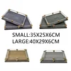 Metal Tray Leather Nordic Blue Jewelry Display Rectangular Serving Plate Storage Decoration Household Kitchen Organizer Supplies 2