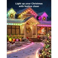 100ft with 60 RGBIC LED Lights for Daily and Accent Lighting, Permanent Outdoor Lights Pro, 75 Scene Modes for Outdoor Decor 2