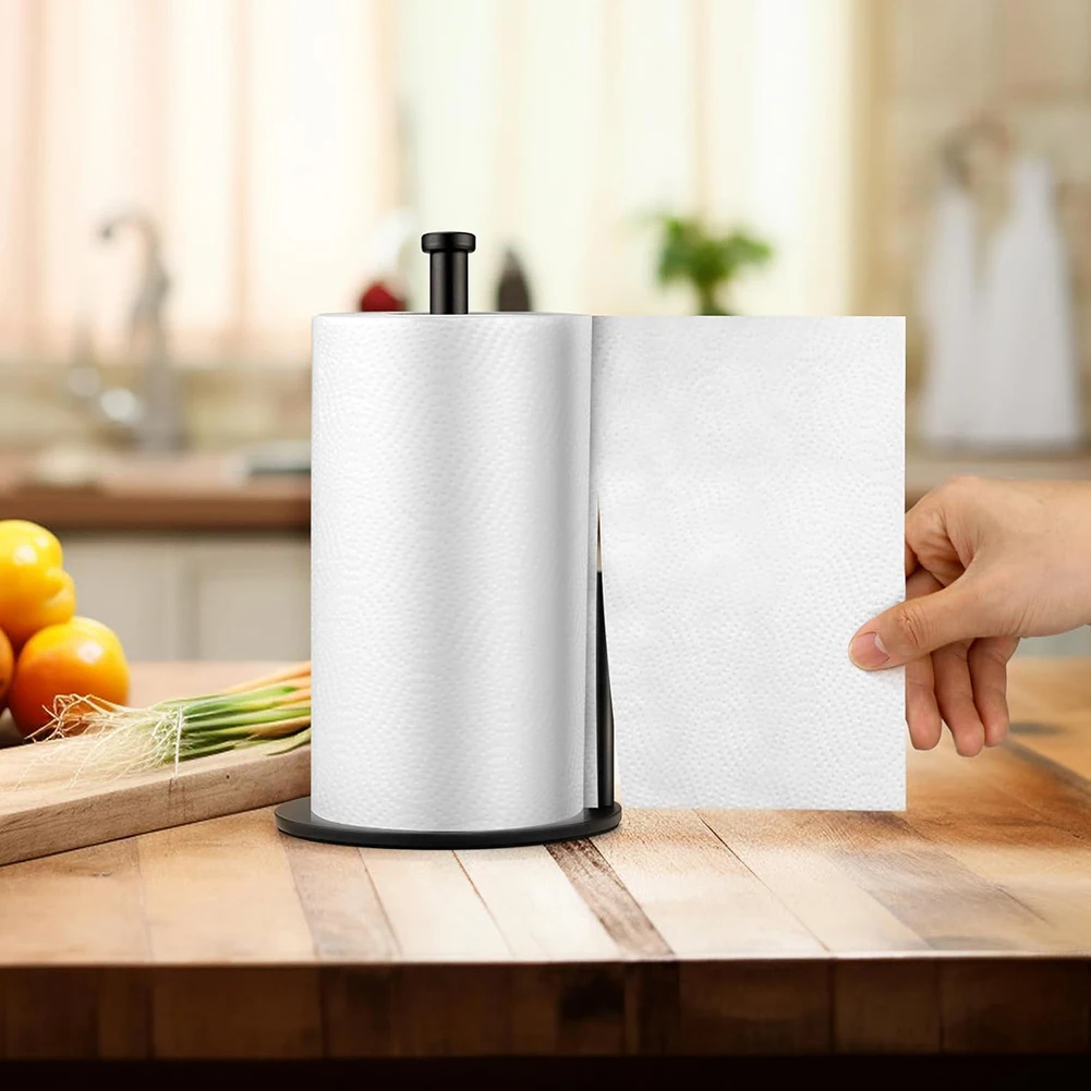 Paper Towel Holder, Countertop Paper Towel Holder, Steady Paper Roll Holder, Weighted Paper Towel Stand for Kitchen Bathroom 3