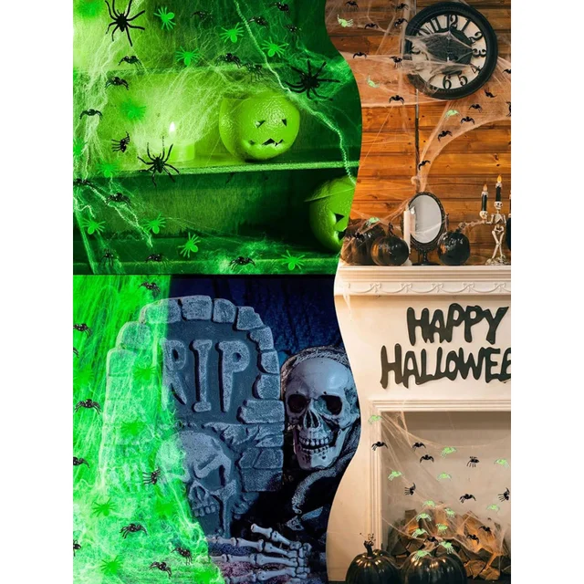 Glow-in-the-Dark Spider Web Set 2