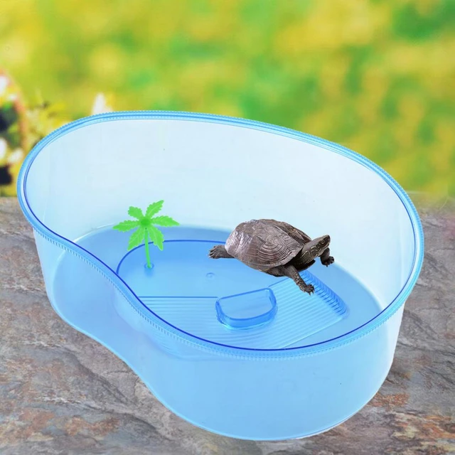 Turtle Tank Rainforest Simulation Landscaping Turtle Tank Container Reptile  Detachable House Habitat Breed Feed Swim Area - AliExpress