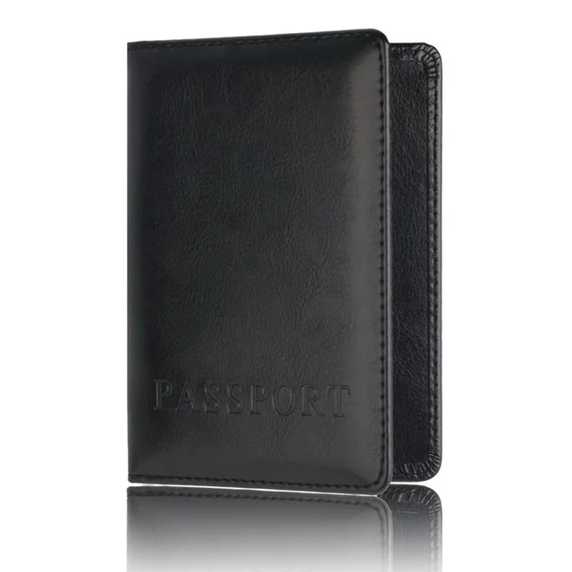 Unisex PU Leather Passport Holder - Travel Document Case with Multi-Card Slots, Simple Protective Cover for Men & Women 3