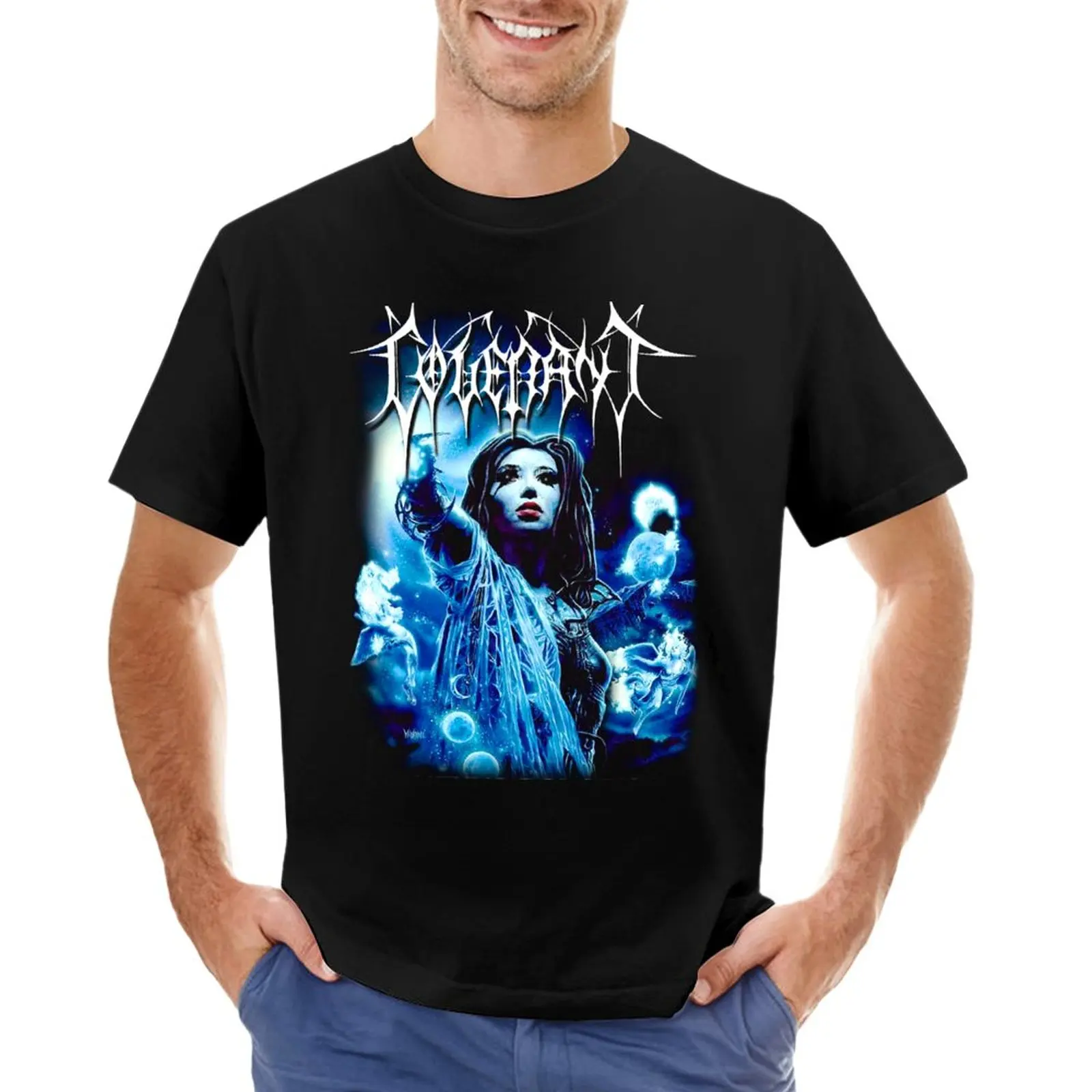 

Nexus Polaris by Covenant Classic Old School Symphonic Black Metal T-Shirt Short t-shirt tops summer top mens white t shirts