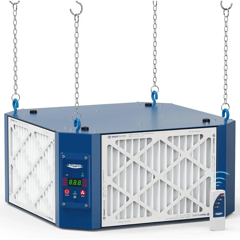 

AlorAir 360 Degree Intake Air Filtration System Woodworking - (1350 CFM) with Strong Fan, Hanging Mode for Garage Works S