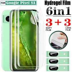 Versatile 6 - in - 1 Hydrogel Screen and Lens Protector Set - 3FIlm 3Lens FIlm (Pixel 8A)