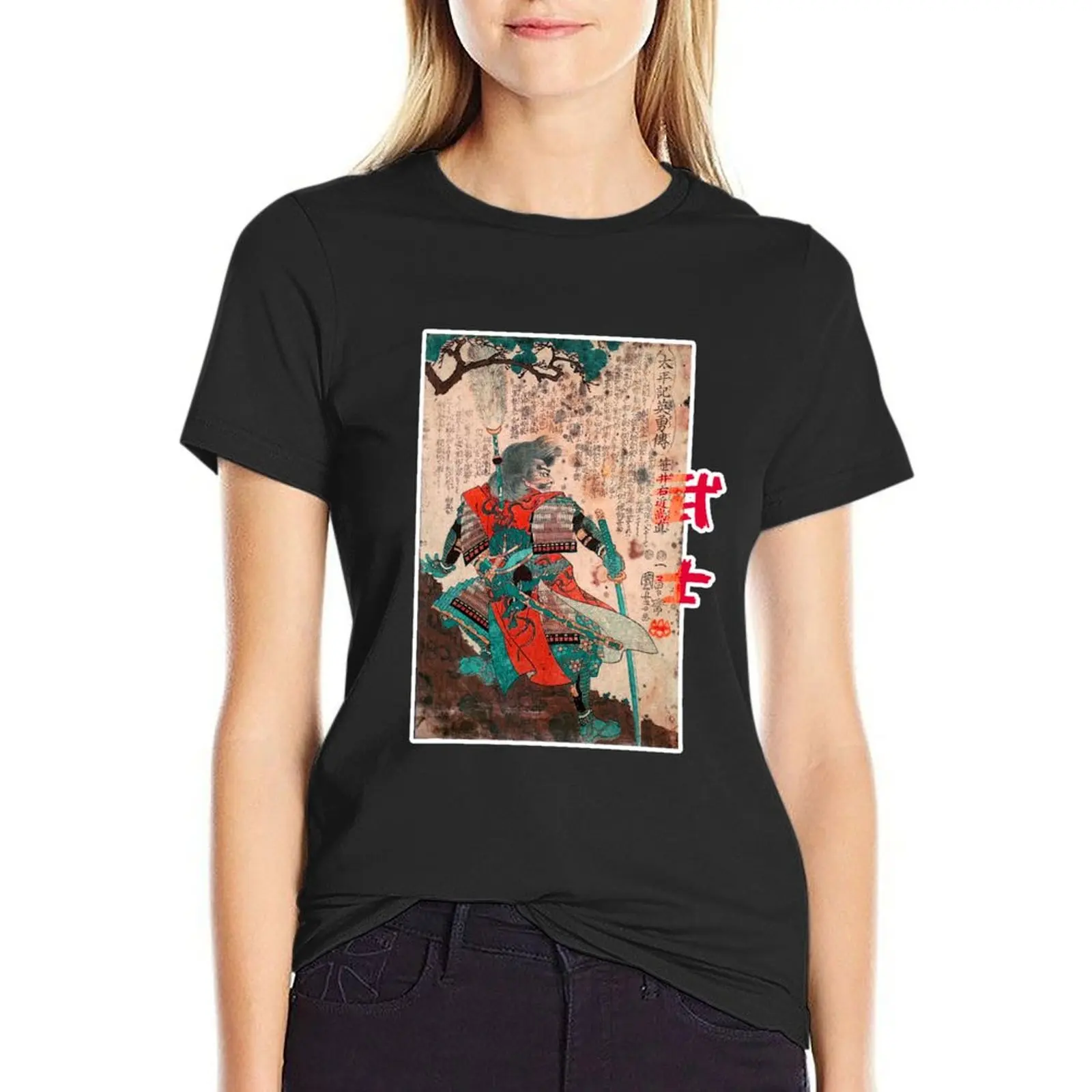 

ANCIENT JAPANESE SAMURAI AESTHETIC 2 T-Shirt tops aesthetic clothes summer tops Short sleeve tee t-shirts for Women cotton