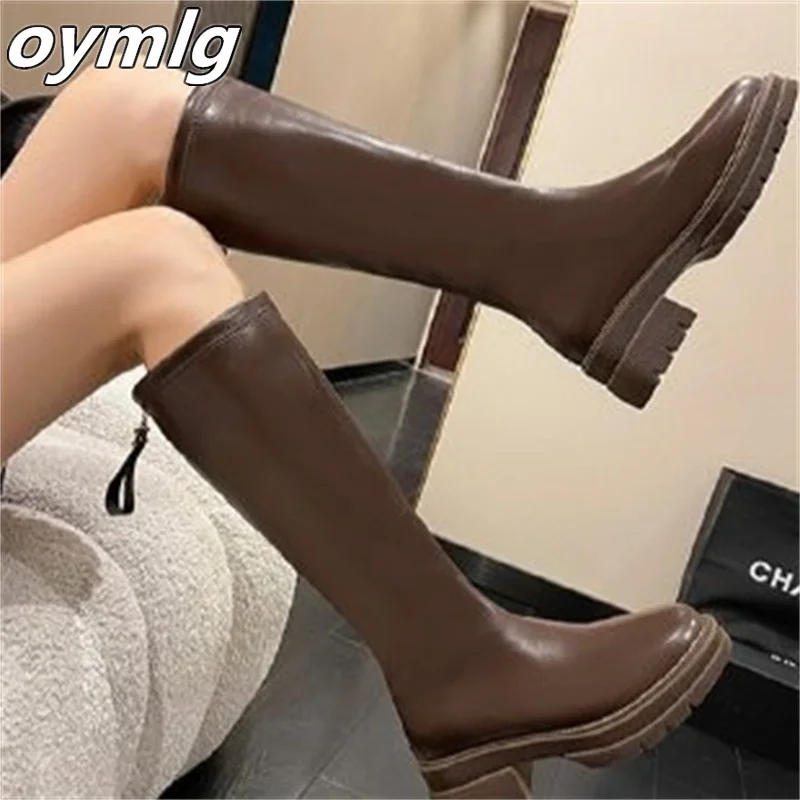 

Knight boots women's 2022 autumn and winter new but knee boots women's temperament thick bottom retro boots women