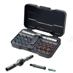 Ultimate 24 - in - 1 Ratchet Screwdriver Set | Magnetic Multi - Bit Tool Kit | Precision Hand Tools (Black gray)