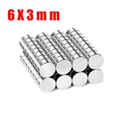Set of 40 Super Strong Neodymium Disc Magnets - 6x3mm Premium N42 NdFeB (40pcs)