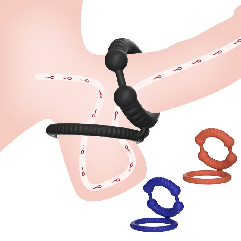 Silicone Penis Cock Ring Ejaculation Delay Erection Adult Sex Toys For Men