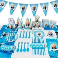 Cartoon Baby Boss Boys Girls Theme Birthday Party Decoration Disposable Tableware Background Balloon Baby Shower Children Gift 1