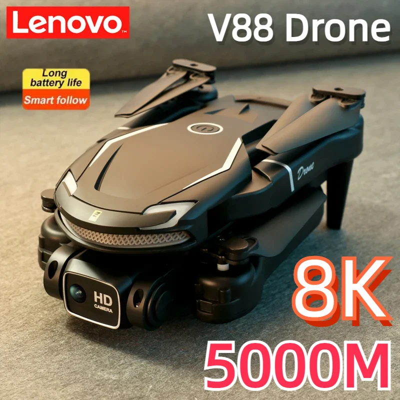 Lenovo V88 Drone 8K 5G GPS Professional HD WiFi Aerial Photography Avoidance Dual Camera Quadrotor for Adults Children Toys drone quadcopter