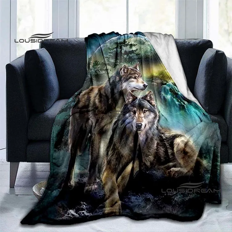 

Animal Wolf Throws Blanket 3D Printing Blanket for Bed Adults and Children Bedroom Living Room Decoration Sofa Warm Blanket
