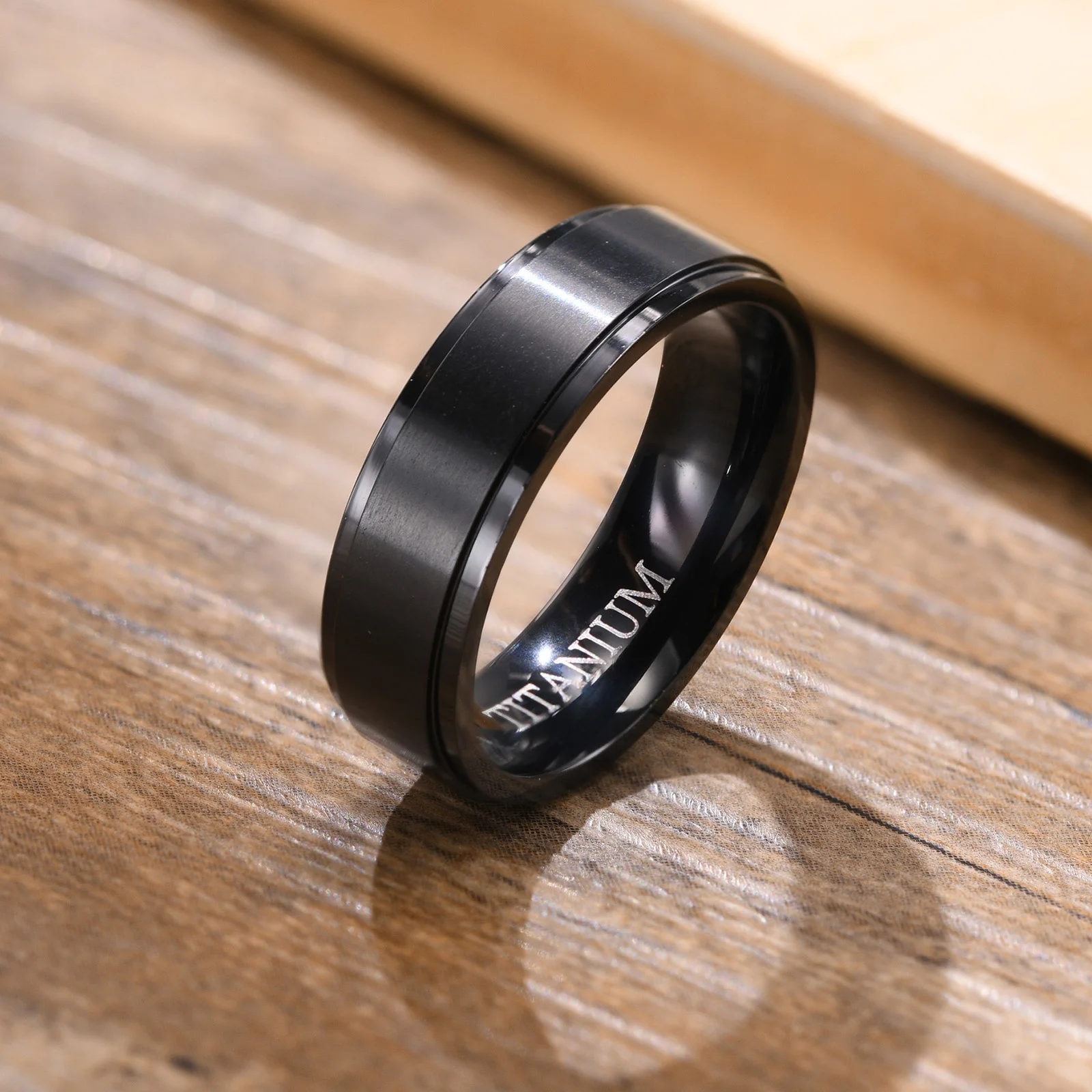 Men Black Titanium Wedding Bands | Black Titanium Mens