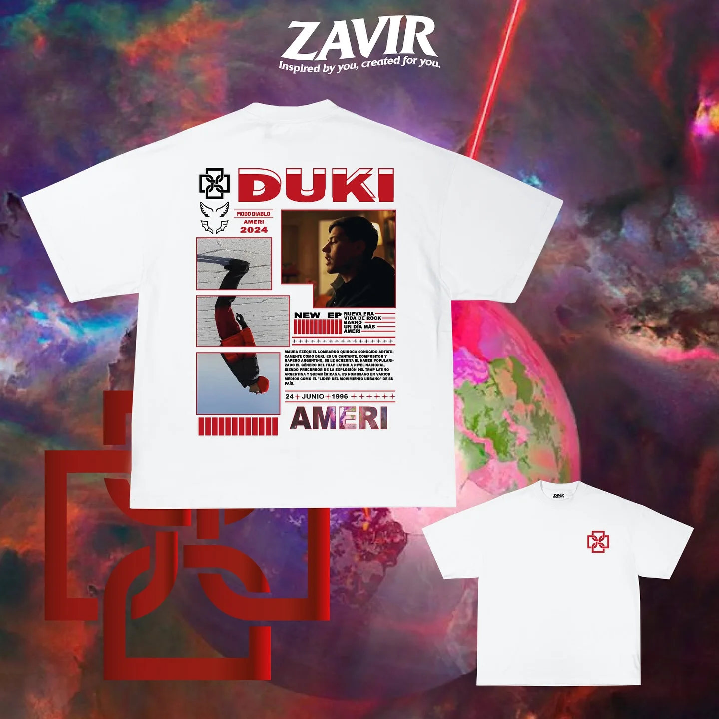 Rapper Duki Antes De Ameri 그래픽 T 셔츠 남성 패션 T 셔츠 남성 여성 힙합 오버 사이즈 T 셔츠 streetwear