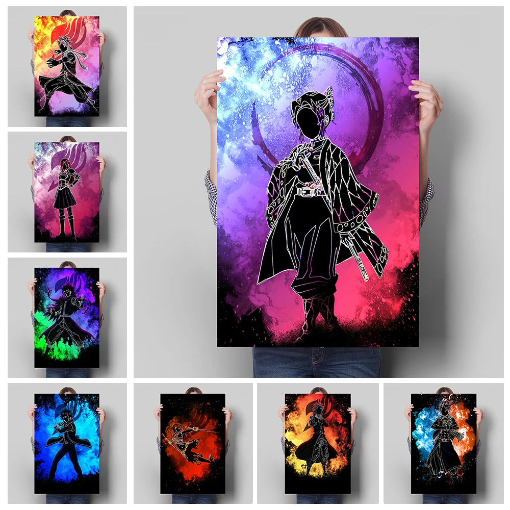 

Japanese Anime Character Decoration Mural Fairy Tail Poster Canvas Painting and Kids Room Wall Art Prints for Modern Home Decor