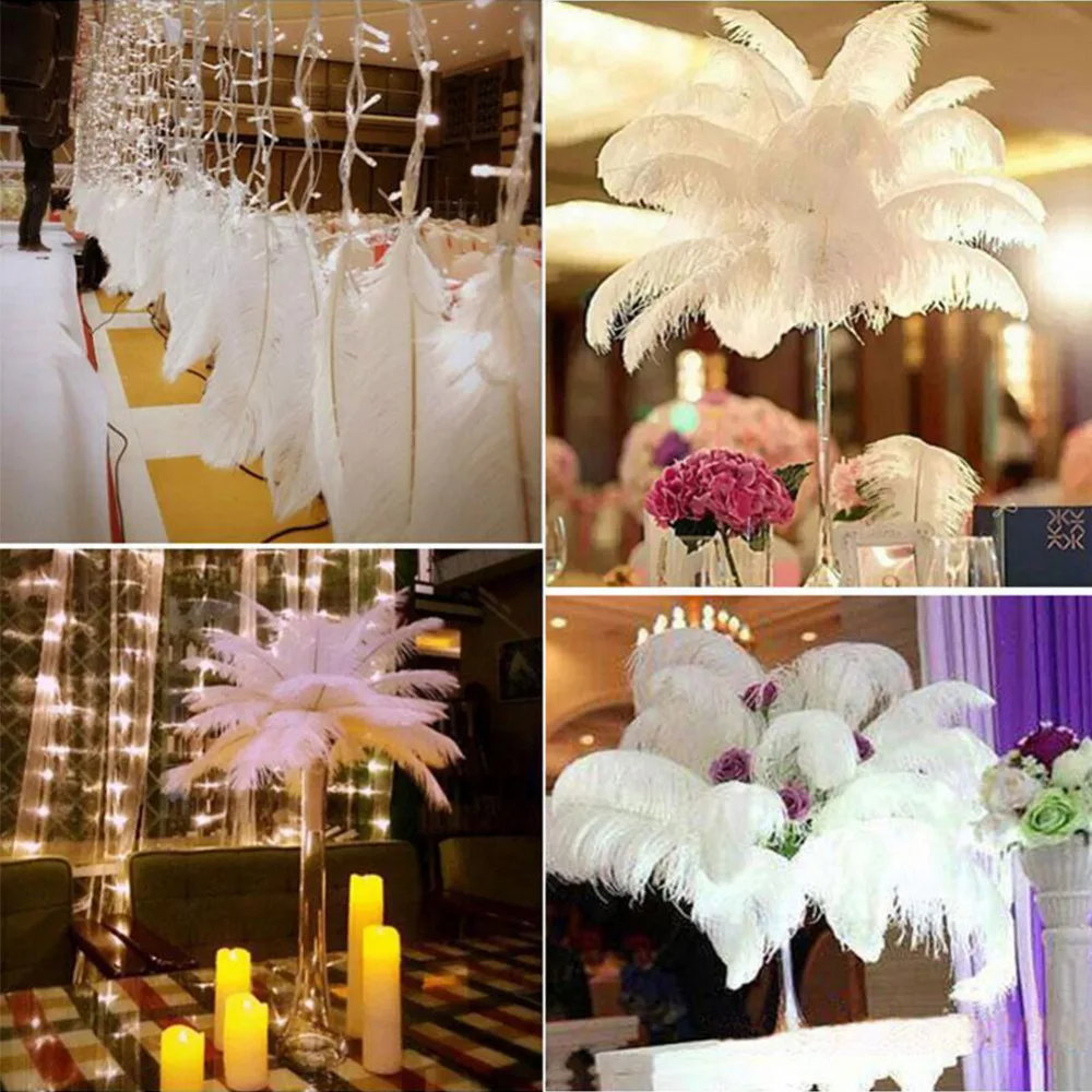 24-26 Large Authentic Ostrich White Feathers Centerpieces Wedding Party  SALE