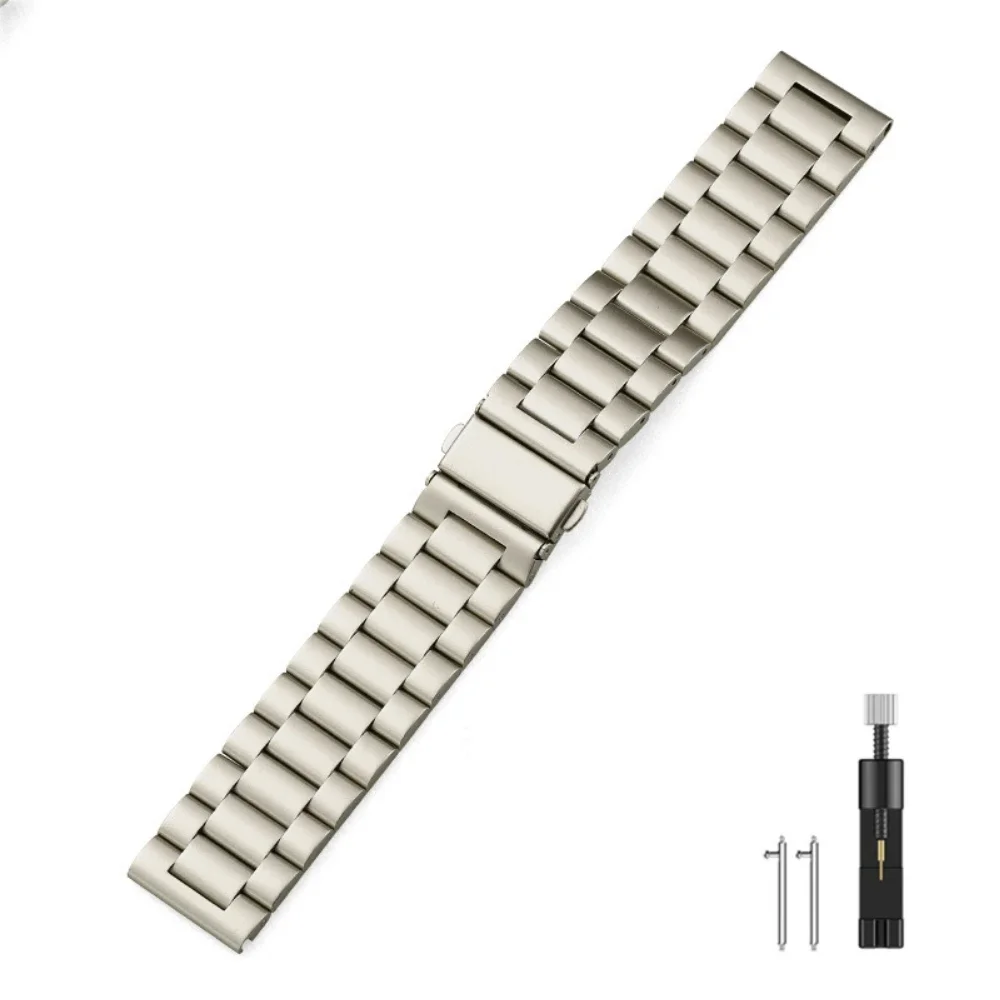 Premium 22mm Stainless Steel Metal Watch Strap Bracelet