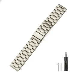 Premium 22mm Stainless Steel Metal Watch Strap Bracelet - Width 22mm (Starlight)