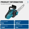 Drillpro Brushless Electric Chainsaw Oil Adjustment Woodworking Power Tool Graden 12Inch Cordless Chainsaw for Makita Battery 1