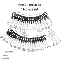 41pcs Universal Car Terminal Removal Repair Tool Wire Plug Connector Extractor Puller for Car Terminals Disassembly Hand Tools 1