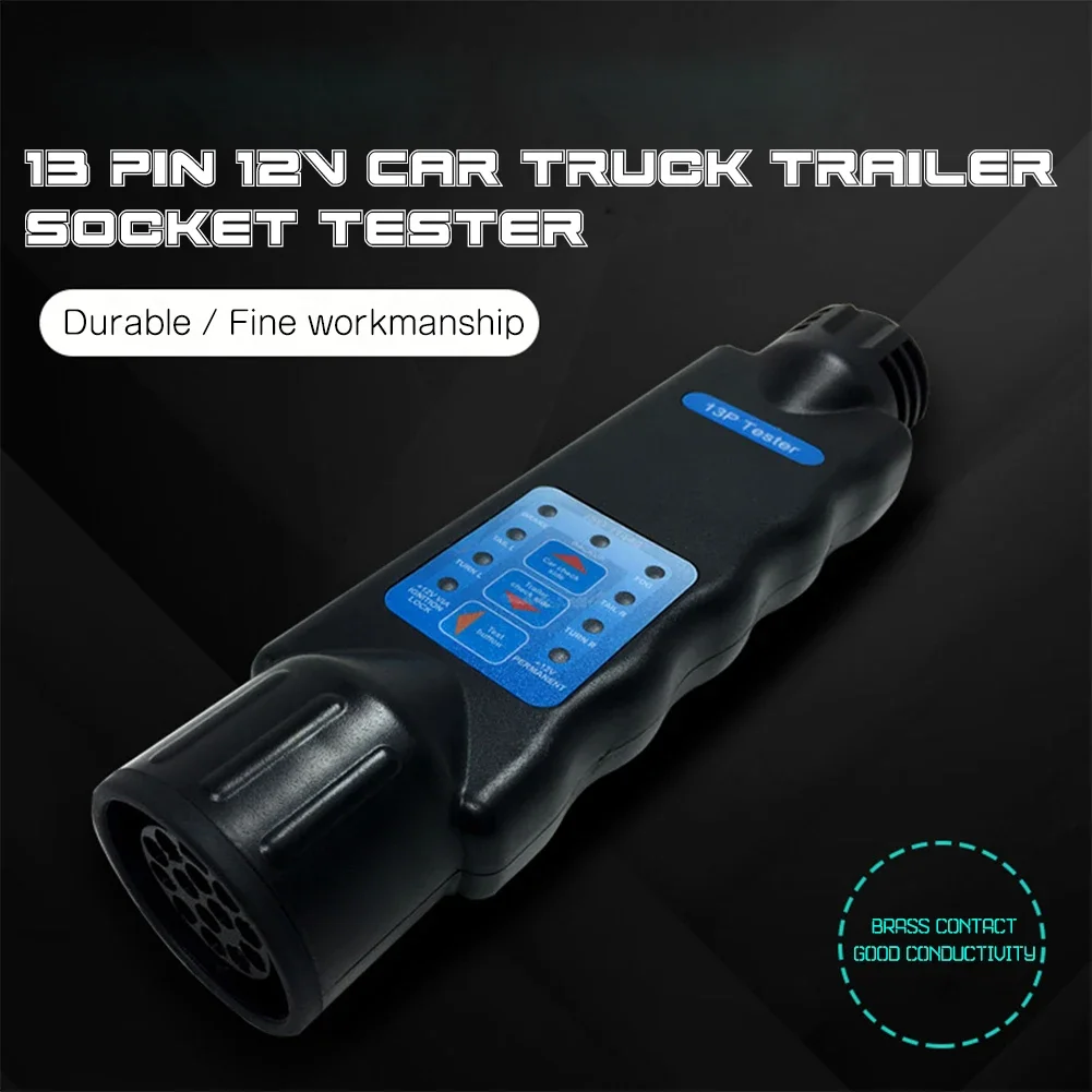 12V 7 13 Pin Trailer Tester Towing Vehicle Light Plug Socket Wiring Test Diagnostic Tool Truck Caravan Car Accessories Universal Circuit Tester Car Light Tester