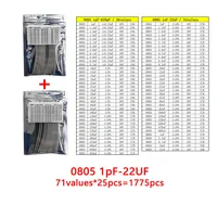 Capacitor kit 0201 0402 0603 0805 1206 smd Capacity package each value*50PCS Sample Kit Capacitor 1nf 10nf 100nf 1uf 10uf 22uf - Image 5