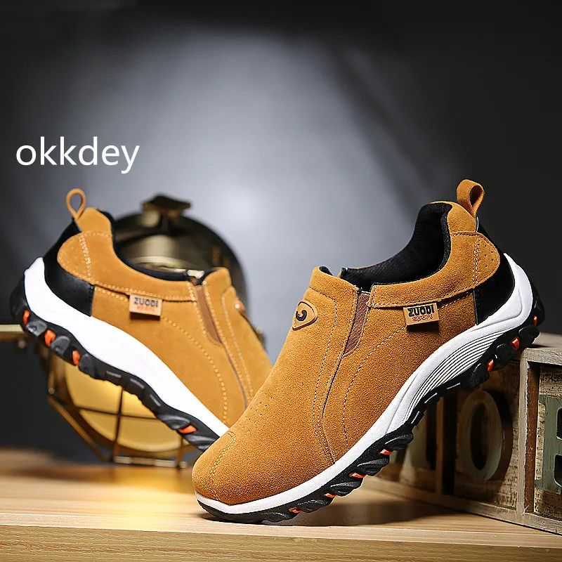 New Men Casual Sneakers Outdoor Waterproof Round Toe Platform Walking Lightweight Safety Shoes for Men Designer Replica Shoes