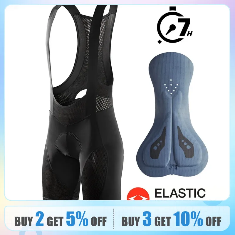 RIONMenCyclingBibShorts7HoursBicycleClothingMTBRoadBike