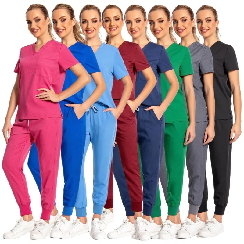 

Multicolor Unisex Short Sleeved Phary Nurse Uniform Hospital Doctor Workwear Oral Dental Surgery Uniforms Medical Scrubs Sets