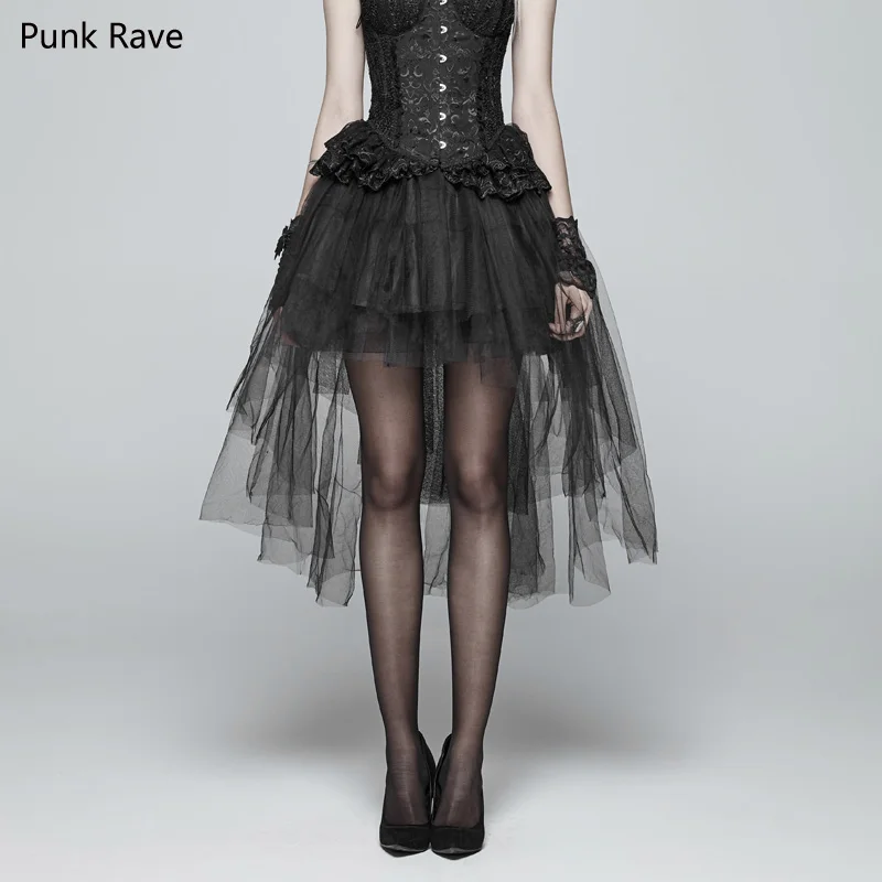 

Punk Rave Women Gothic Lolita Basic Bustle Harajuku Casual Hollow Out Mesh Victorian Fashion Party Stage Performance Costumes