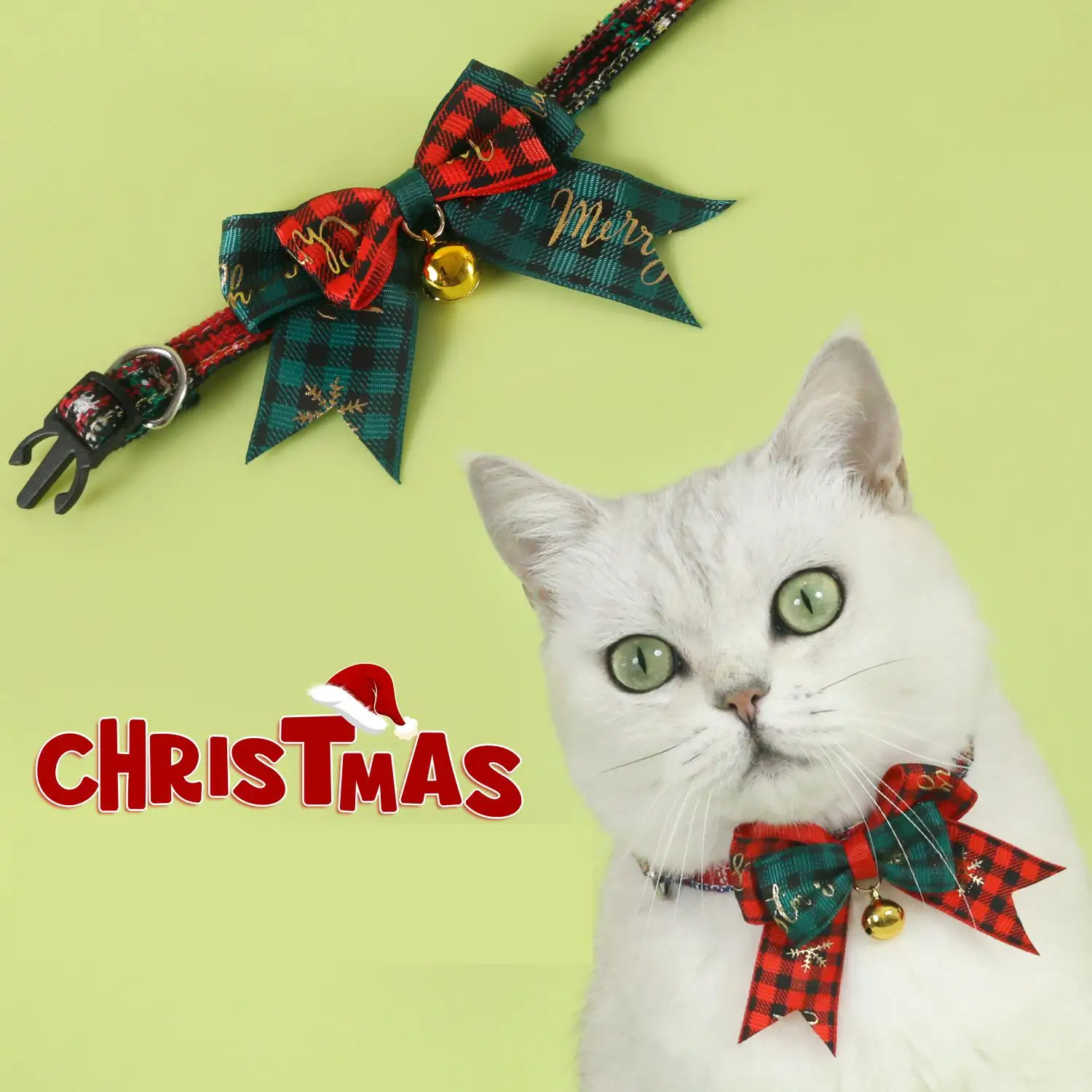 Christmas Bow Pet Collar 1