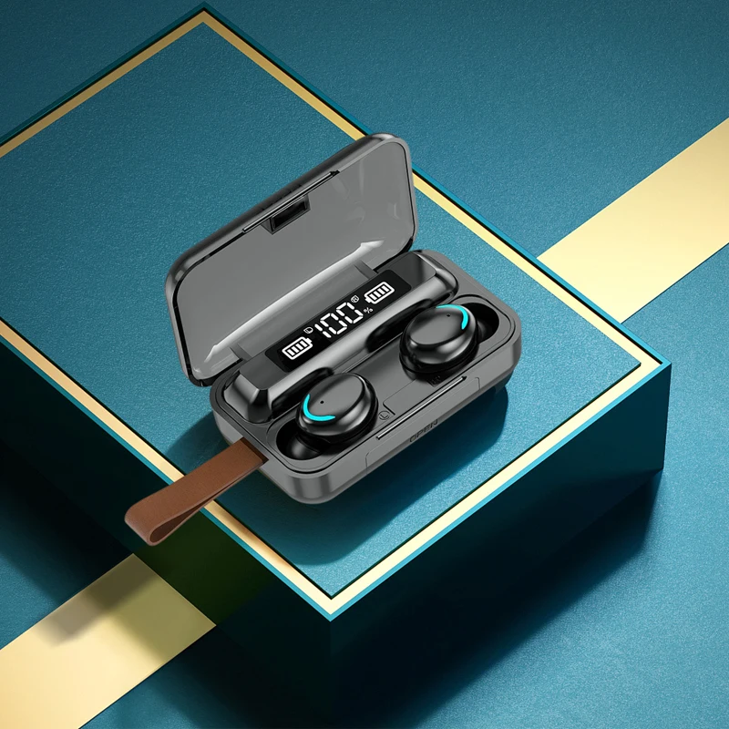 bluetooth earphones F9 Bluetooth Wireless Headphones IPX7 Waterproof Ear Hooks Noise Reduction Earbuds HiFi Stereo headsets