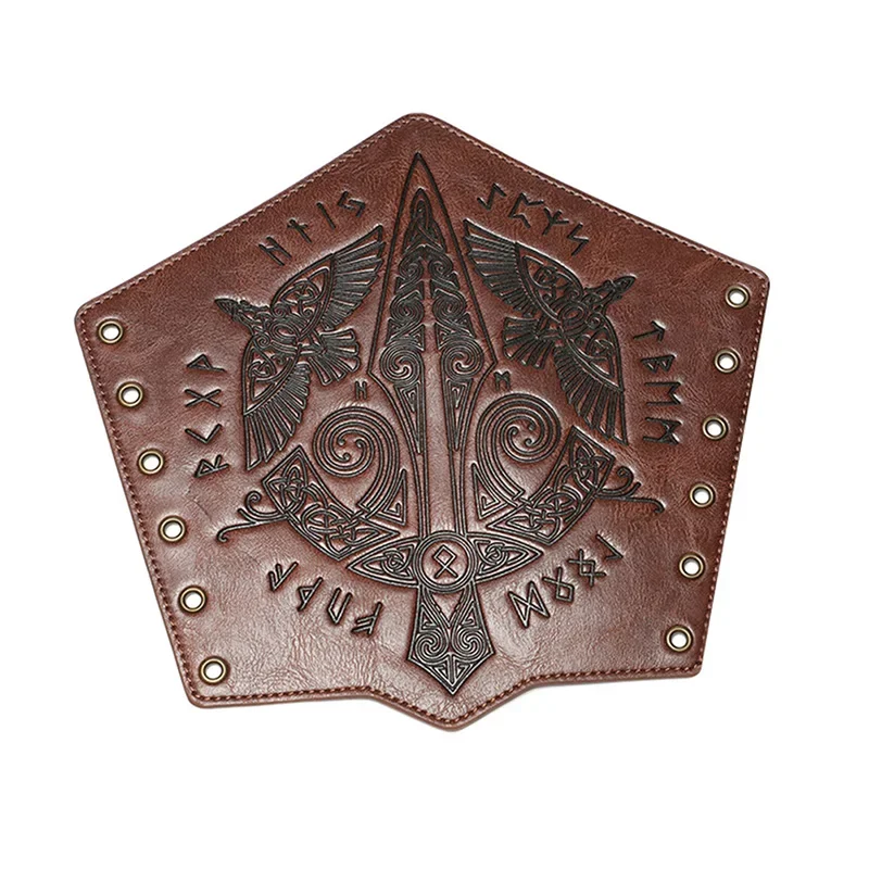 Medieval Leather Gauntlet Wristband Bracers - Unisex Arm Cuff Armor