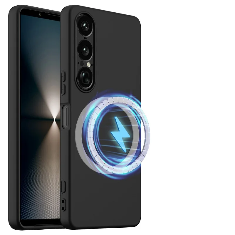 Premium Matte Liquid Silicone Case - Anti-Fingerprint Magnetic Wireless Armor Back Cover