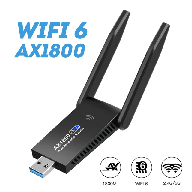 1800m - Adaptateur WIFI 6 USB AX1800, carte réseau double bande